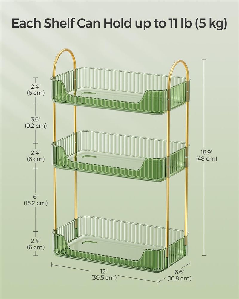SONGMICS 3-Tier Makeup Organizer