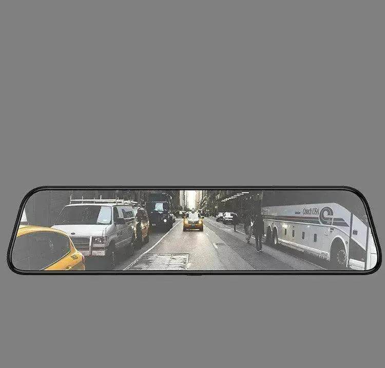 12-inch Smart Voice-activated Car Rearview Mirror Tachograph, 170 wide angle, Dashcam Camera Recorder. Front and Back view dual Camera.