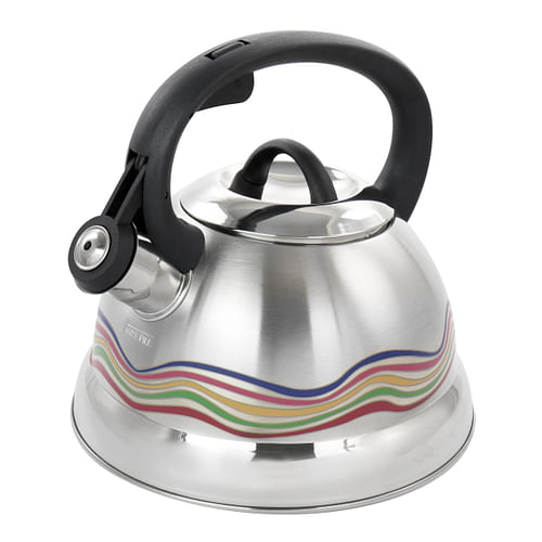 Mr. Coffee Cagliari 1.75 Quart Stainless Steel Whistling Tea Kettle with Color Changing Exterior - Free Shipping