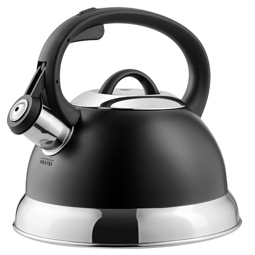Mr. Coffee Flintshire 1.75 Quart Whistling Stovetop Tea Kettle in Black - Free Shipping