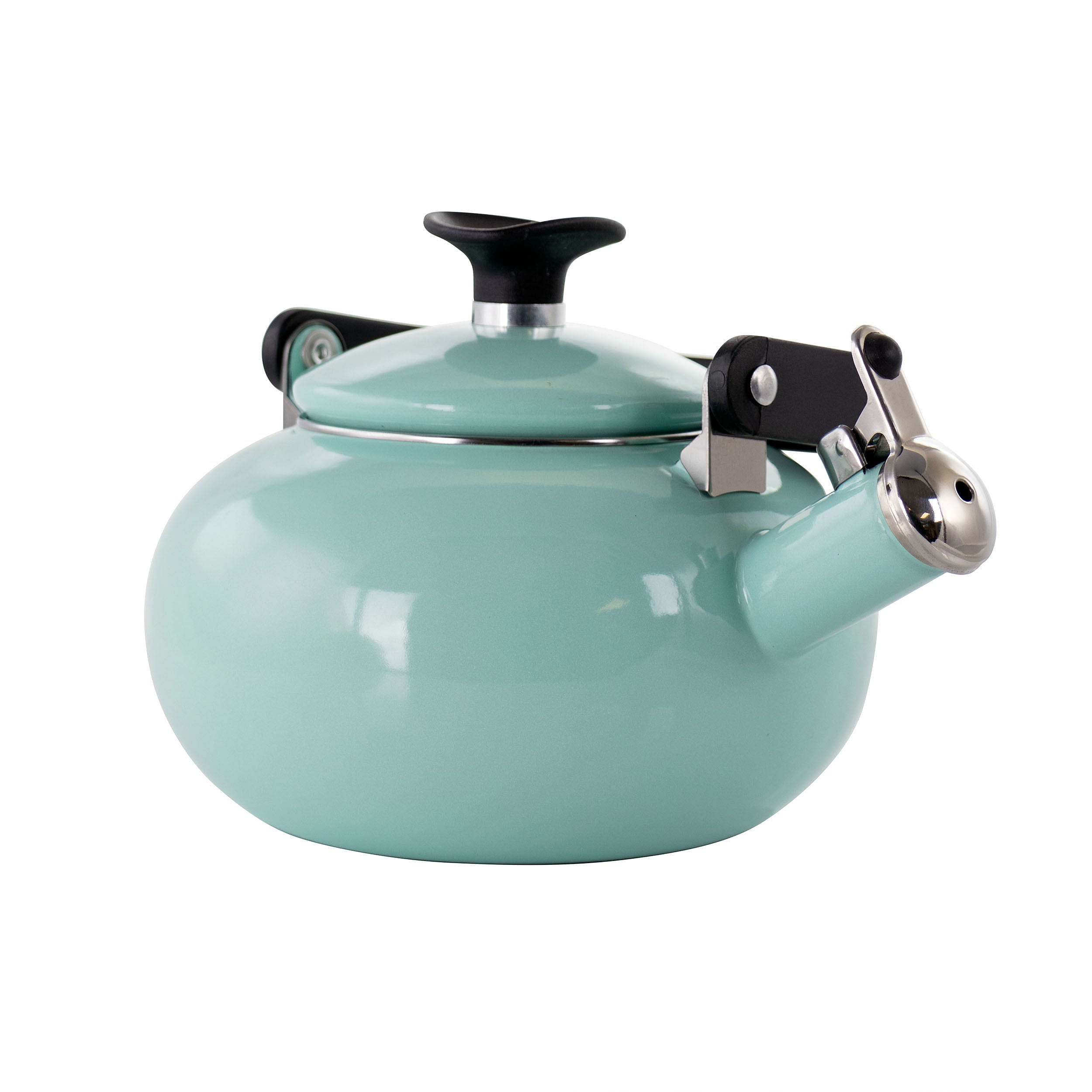 Kenmore 1.5 Quart Enamel On Steel Whistling Tea Kettle in Blue - Free Shipping