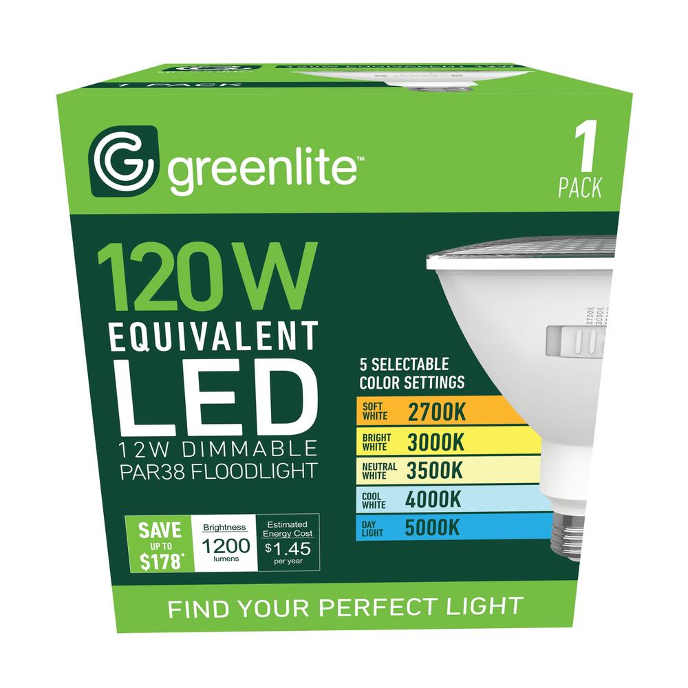 Ampoule LED PAR38 12W à intensité variable, équivalent 120W – CCT sélectionnable