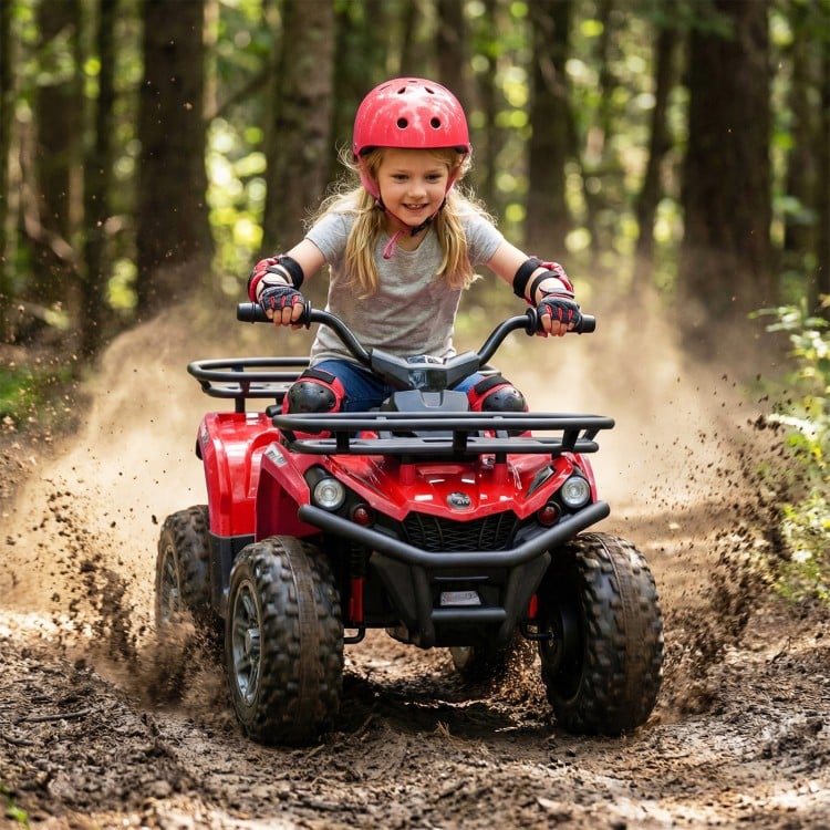 24V Electric Ride On Quad with LED Headlights-Red