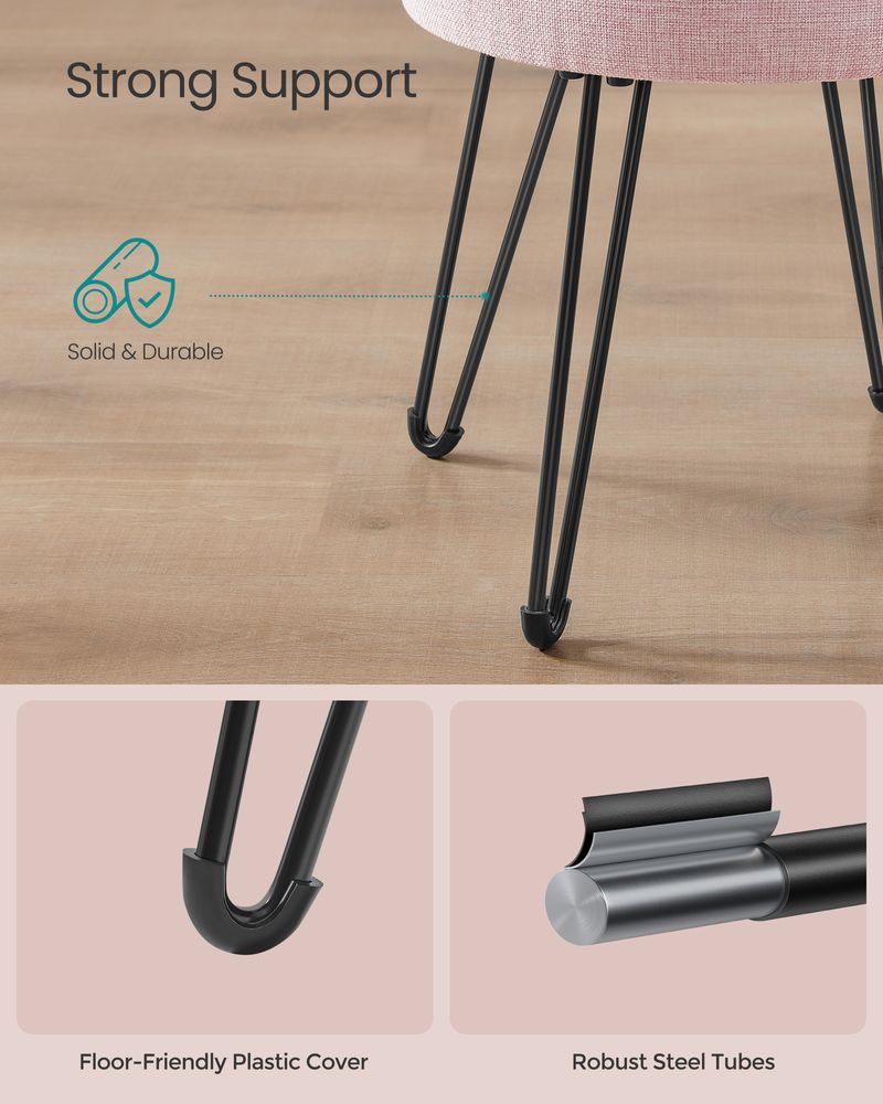 SONGMICS Small Ottoman Stool with Storage