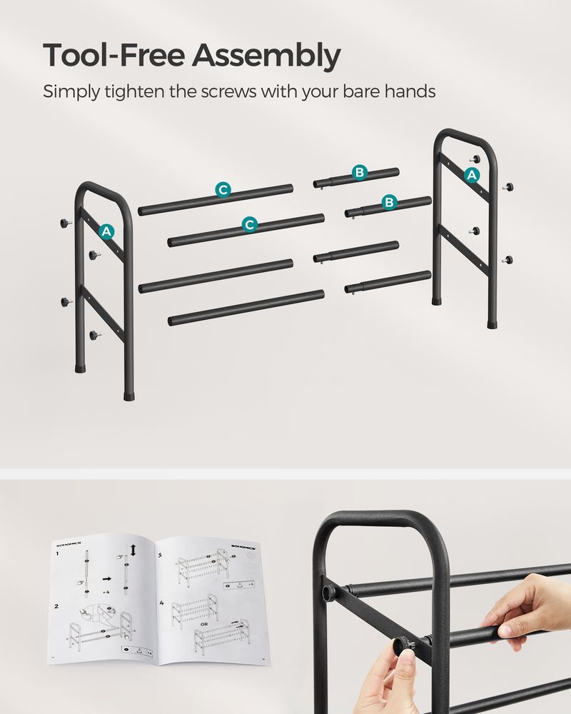SONGMICS Expandable Shoe Rack