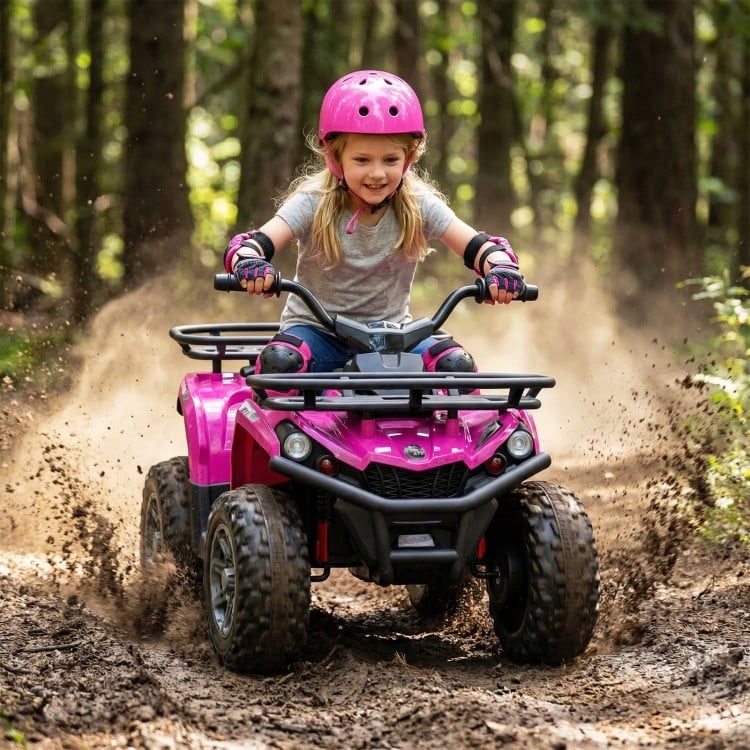 24V Electric Ride On Quad with LED Headlights-Pink