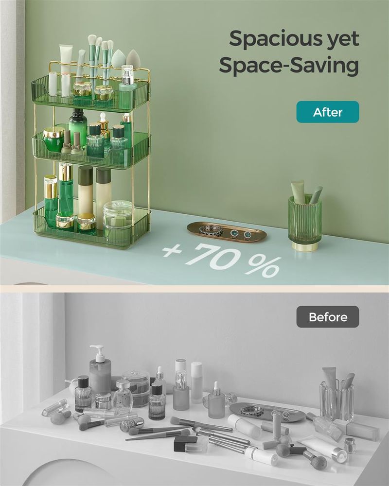 SONGMICS 3-Tier Makeup Organizer