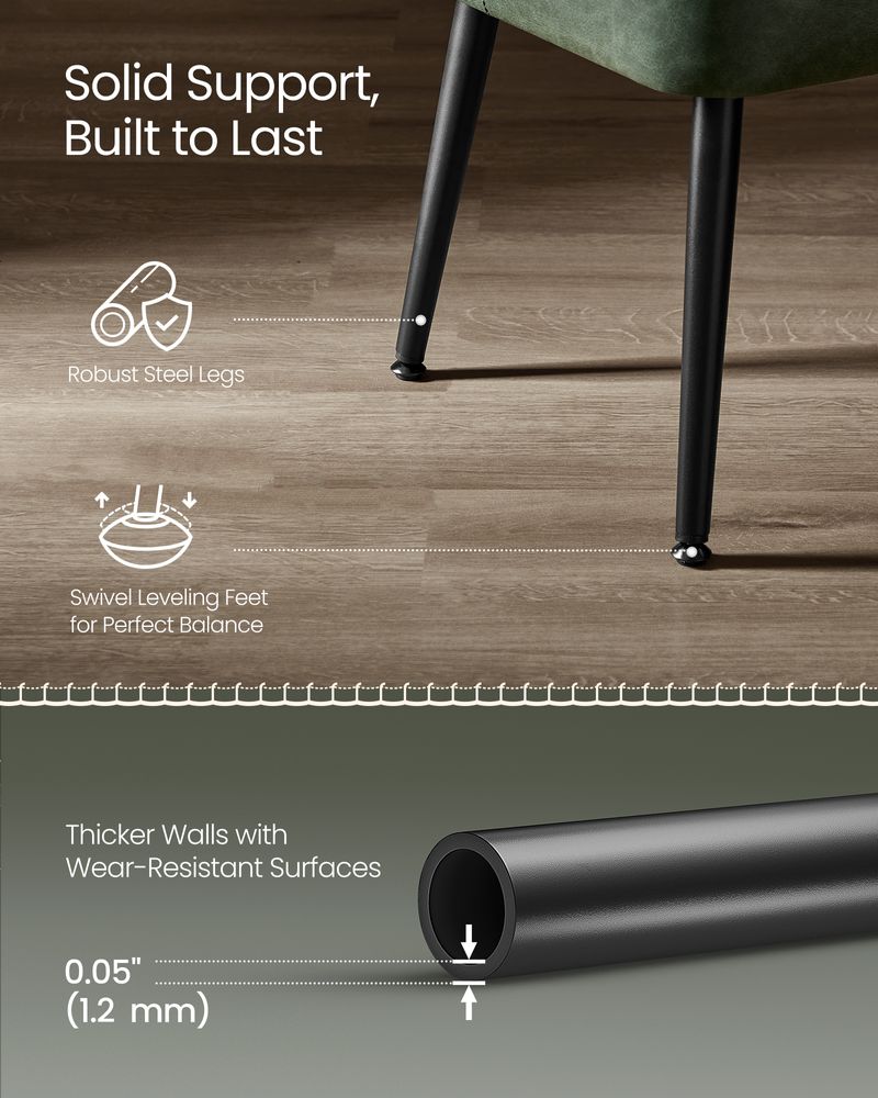 VASAGLE EKHO Collection - Ottoman Bench with Steel Legs