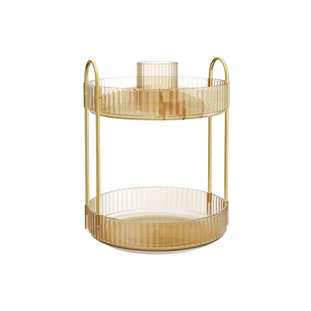 SONGMICS Round Rotating Skincare Organizer Countertop