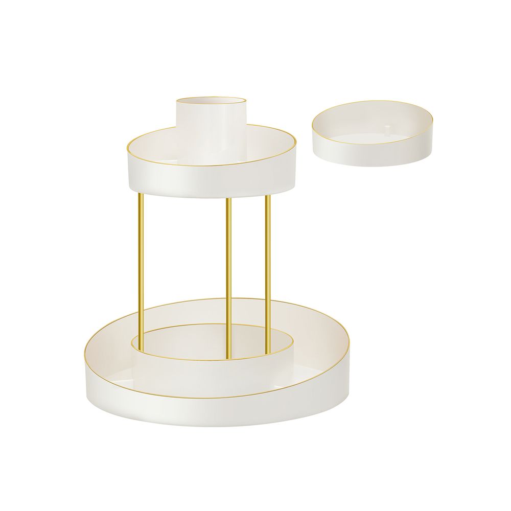 SONGMICS 2-Tier Round Rotating Makeup Organizer