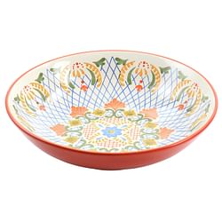 Laurie Gates California Designs Tierra 10.5 Inch Hand Painted Stoneware Pasta Bowl in Red - Free Shipping