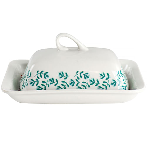 Gibson Home Village Vines 2 Piece Fine Ceramic Butter Dish in Multi - Free Shipping