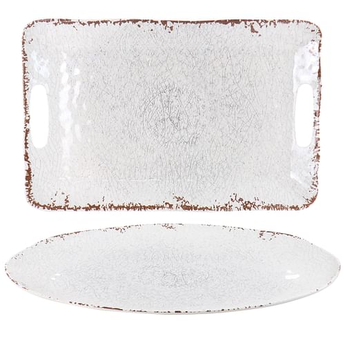 Laurie Gates Mauna 2 Piece Melamine Serving Tray Set in White - Free Shipping