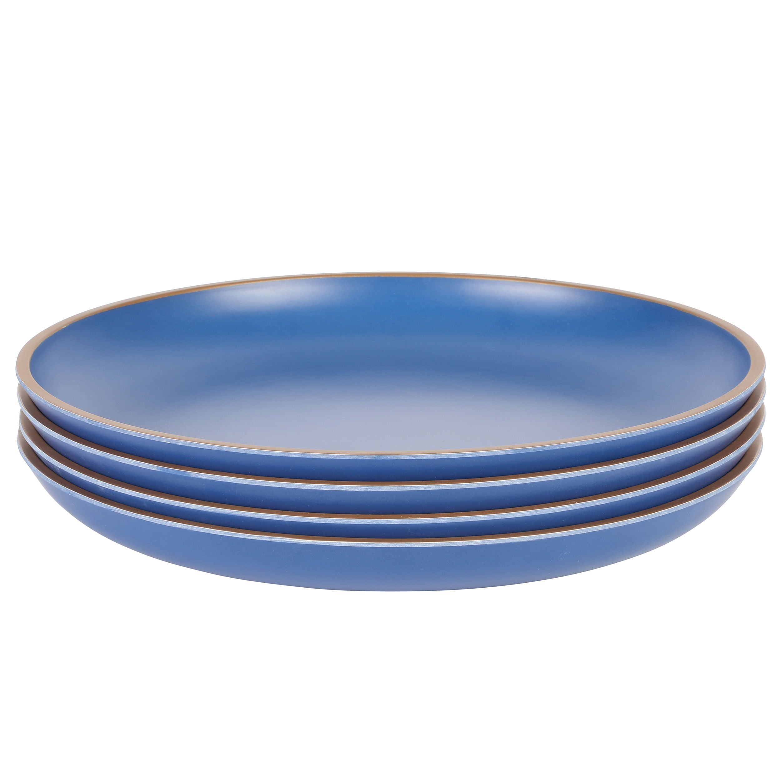 Gibson Home Rockabye 4 Piece 10.7 Inch Melamine Dinner Plate Set In Blue - Free Shipping