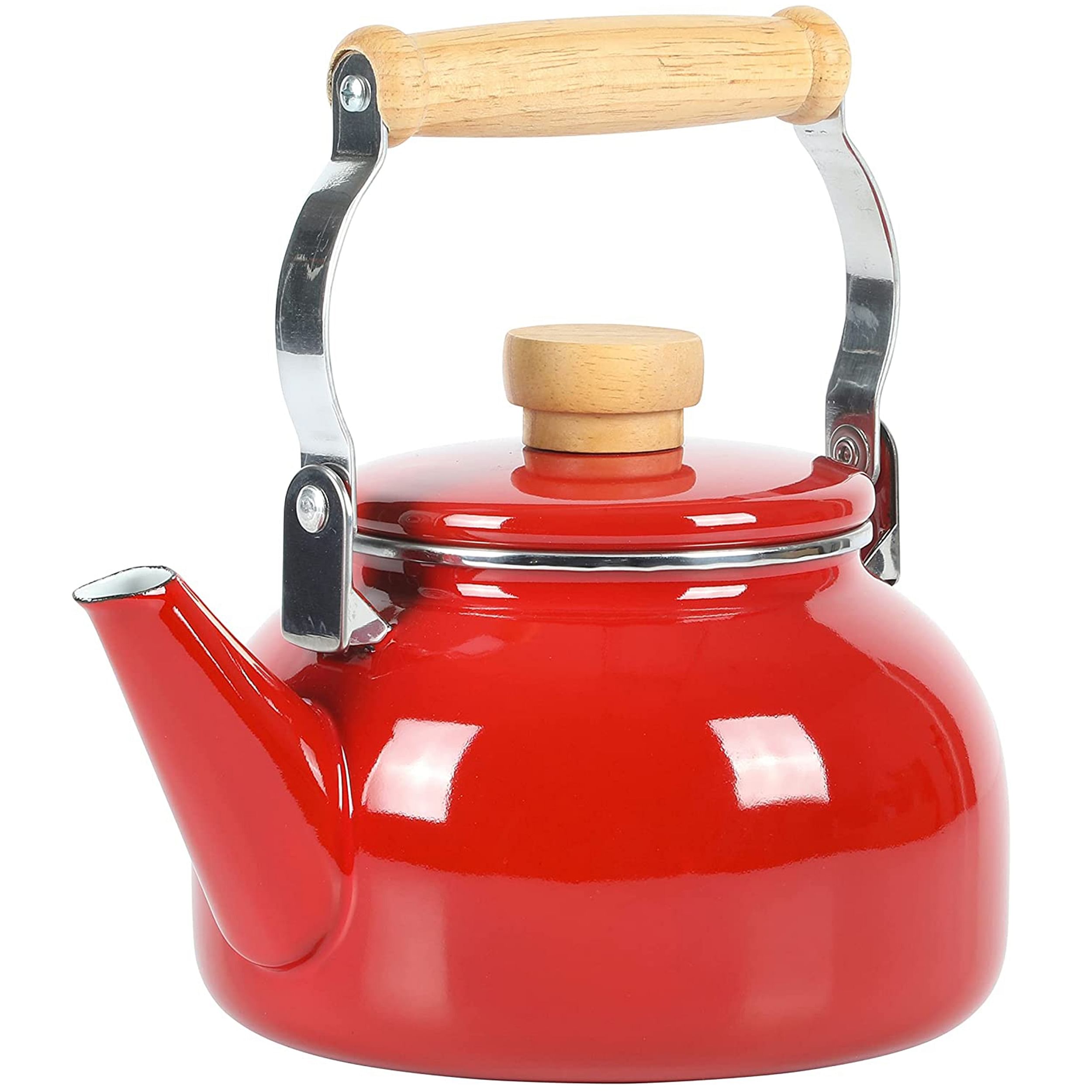 Mr. Coffee Quentin 1.5 Quart Tea Kettle With Fold Down Handle in Red - Free Shipping