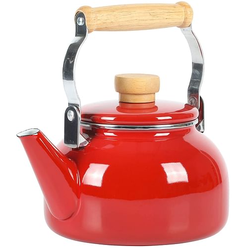Mr. Coffee Quentin 1.5 Quart Tea Kettle With Fold Down Handle in Red - Free Shipping