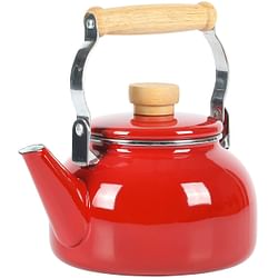 Mr. Coffee Quentin 1.5 Quart Tea Kettle With Fold Down Handle in Red - Free Shipping
