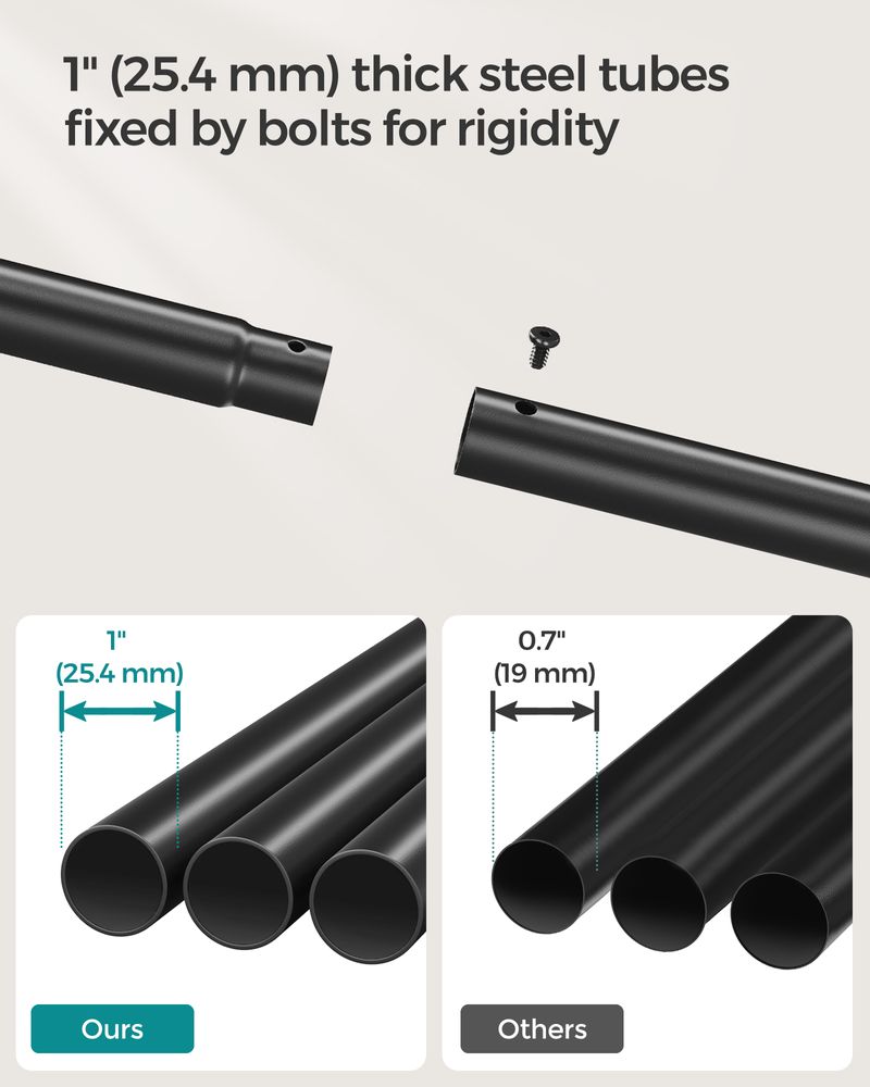 SONGMICS Clothes Rack with Wheels and Dense Mesh Storage Shelf