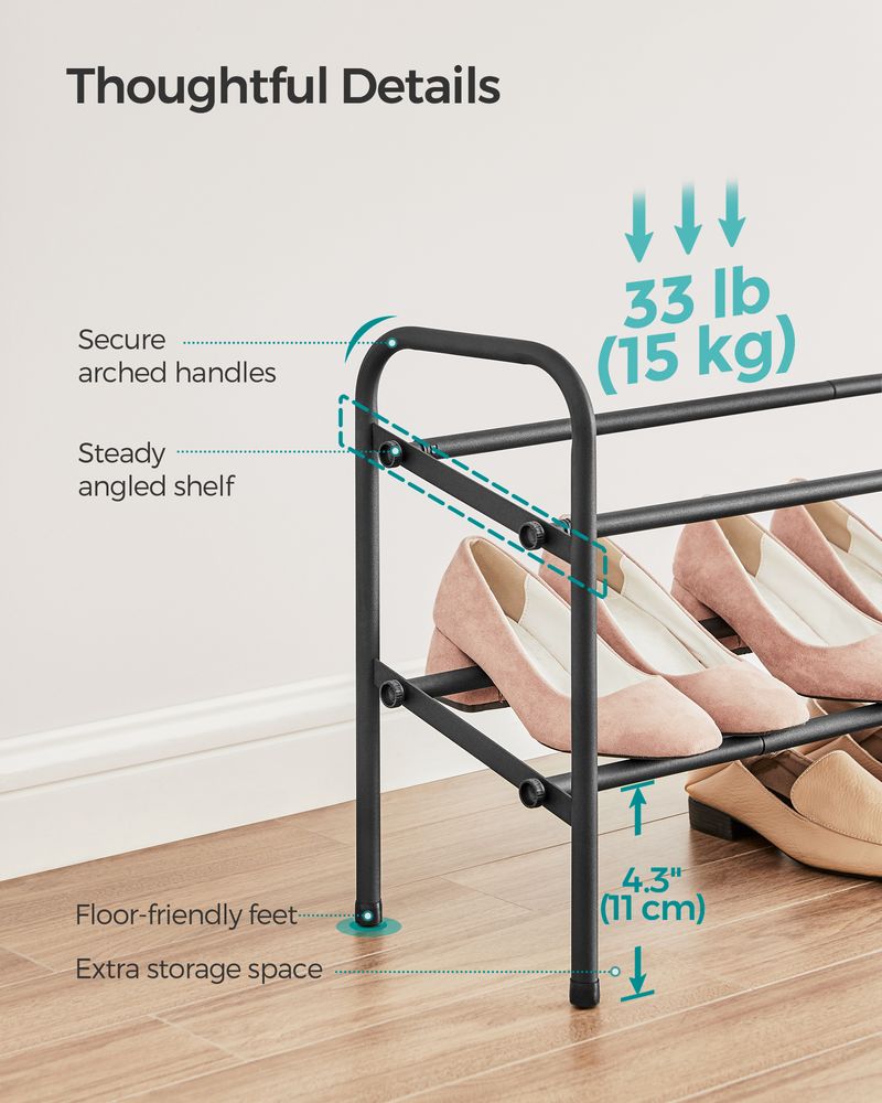 SONGMICS Expandable Shoe Rack