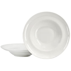 Gibson Home Great Essentials 2 Piece Fine Ceramic 20oz Entree Bowl Set in White - Free Shipping