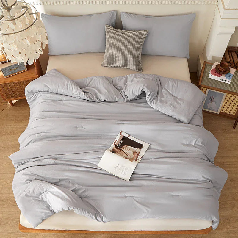 Cross-border Synthetic Quilt Four Seasons Duvet Insert Washed Cotton Brushed Duvet Insert Factory Foreign Trade Wholesale