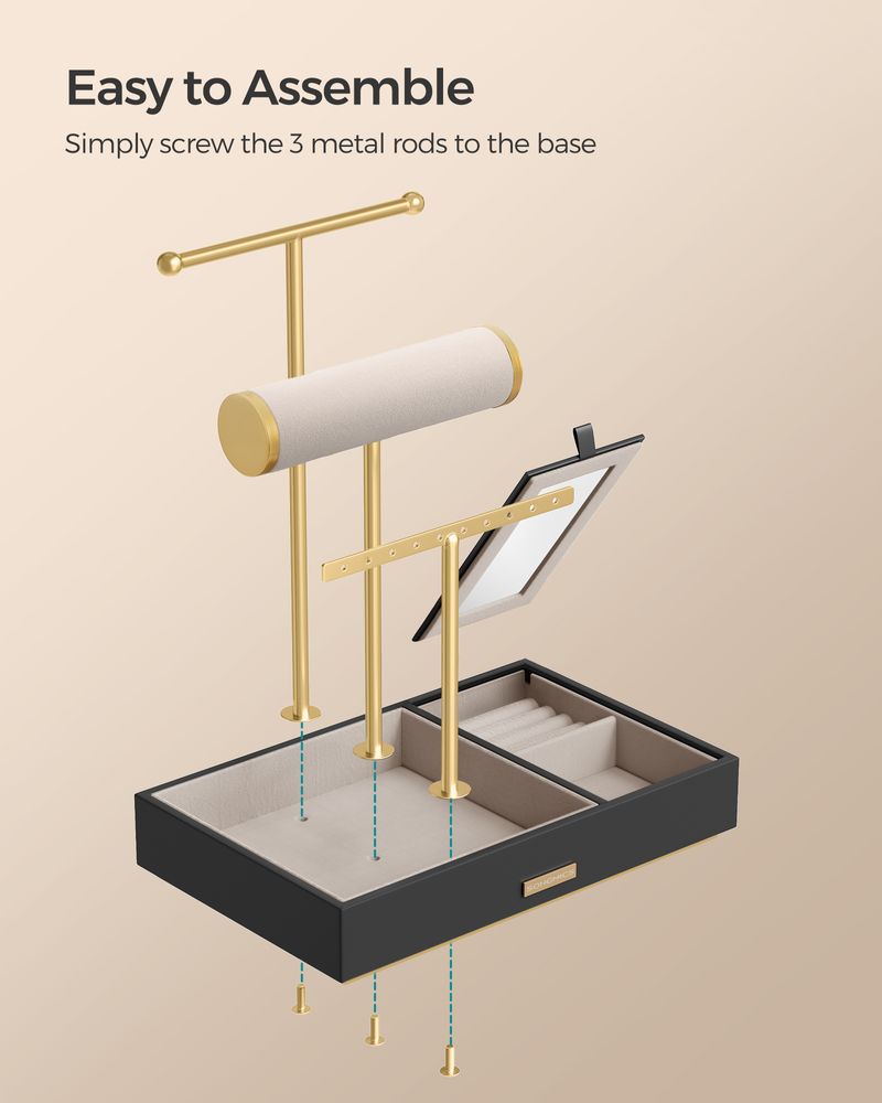 SONGMICS Jewelry Holder with Necklace Earring Bracelet Holder