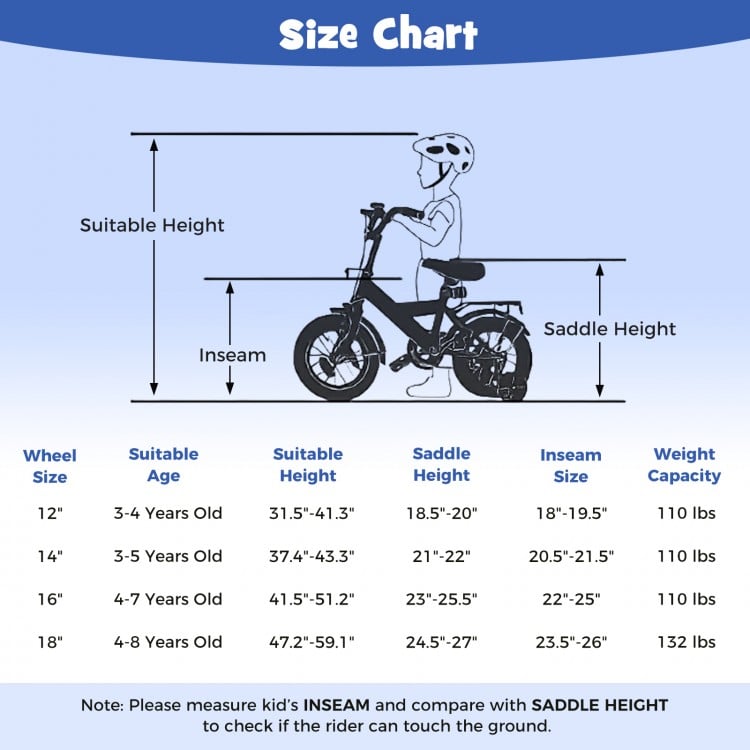 12-Inch Kids Bike with Removable Training Wheels Navy - Brave Hero