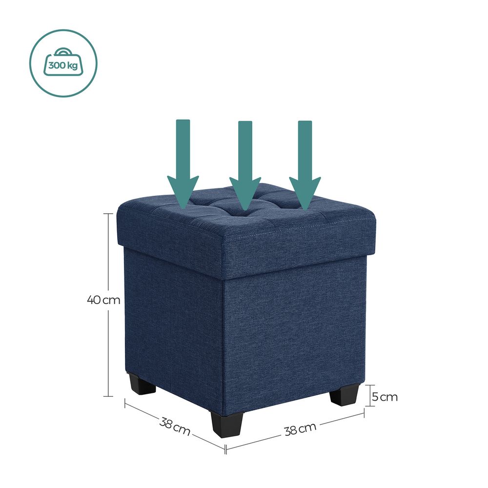 SONGMICS Small Ottoman Foot Rest with Legs