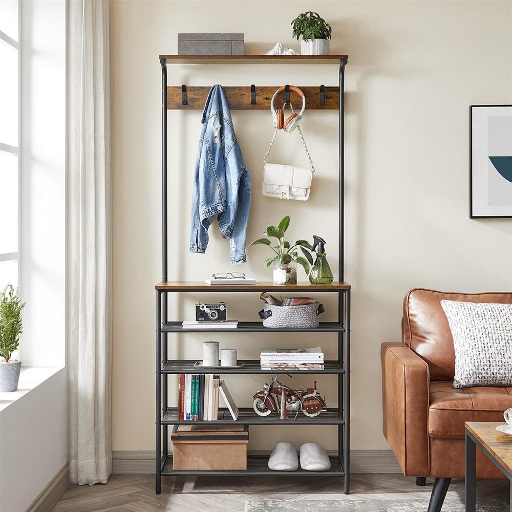 VASAGLE Hall Tree with Shoe Bench