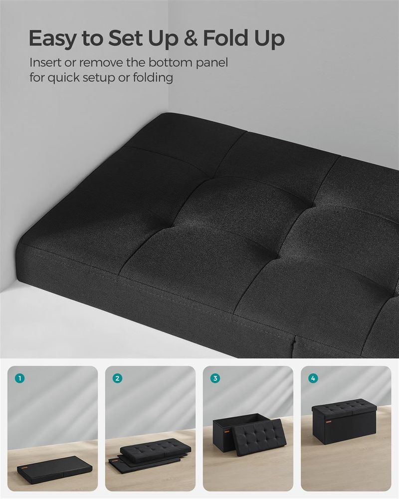 SONGMICS Foldable Storage Ottoman