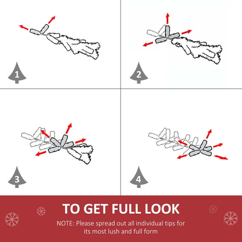 HOMCOM 24" Pre-Lit Artificial Christmas Wreath – Green Spruce with Cones, Red Berries & 20 LED Lights, Battery Operated