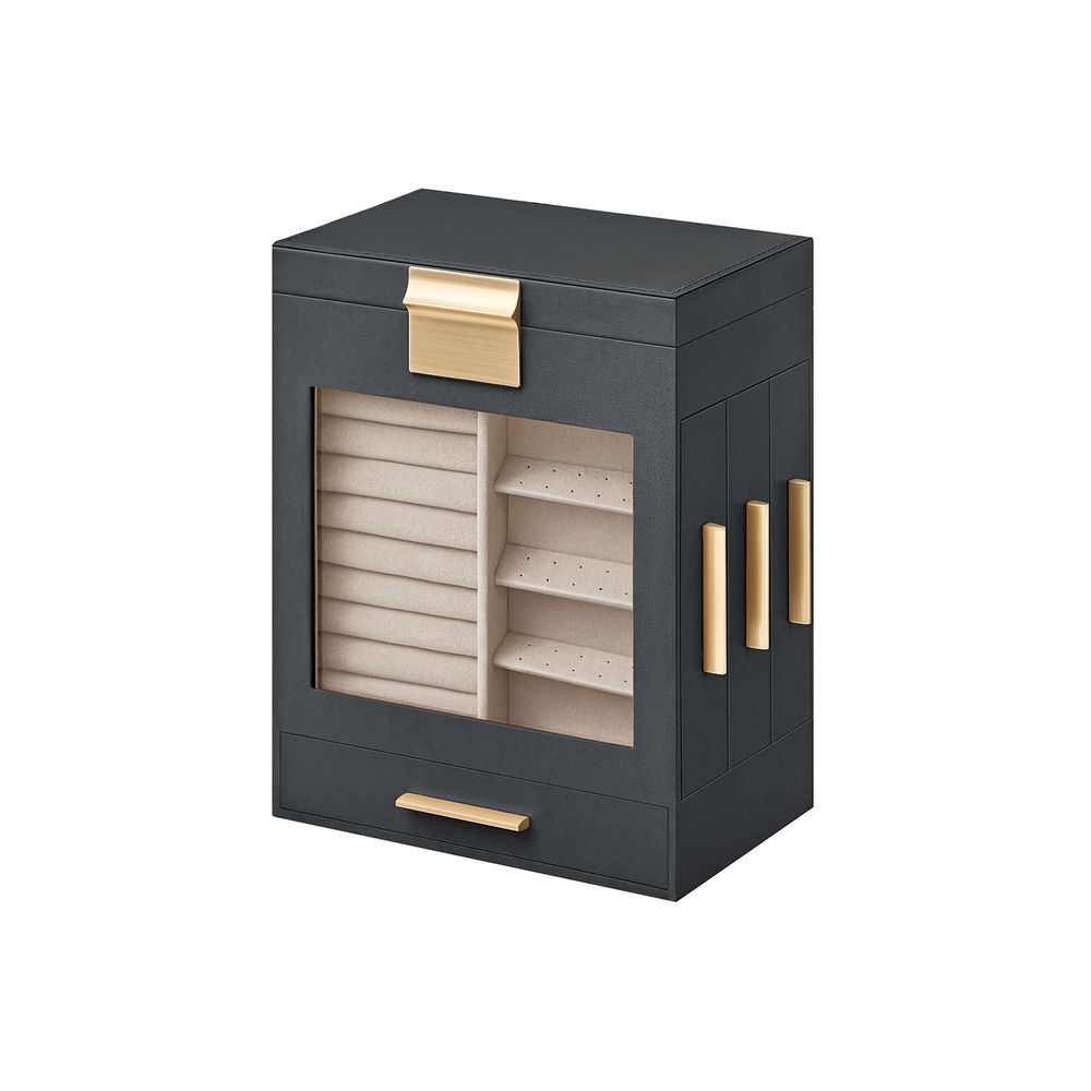 SONGMICS 5-Layer Jewelry Organizer with 3 Side Drawers