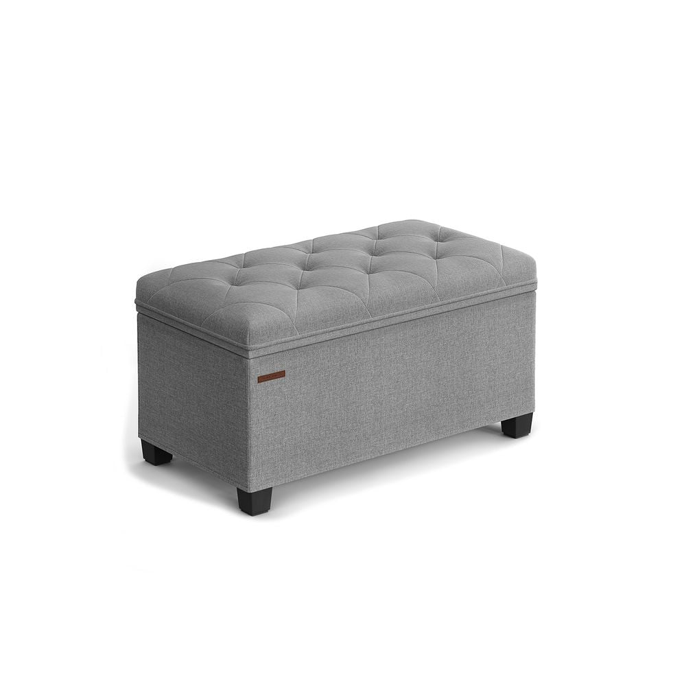 SONGMICS Storage Ottoman Bench with Legs, Load up to 660 lb