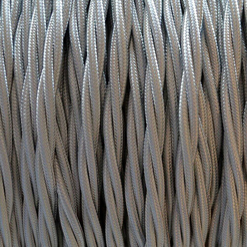 2 Core Twisted Fabric Electrical Wire Grey~ 1613