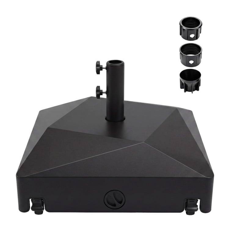 154lbs Mobile Fillable Patio Umbrella Base with 4 Wheels