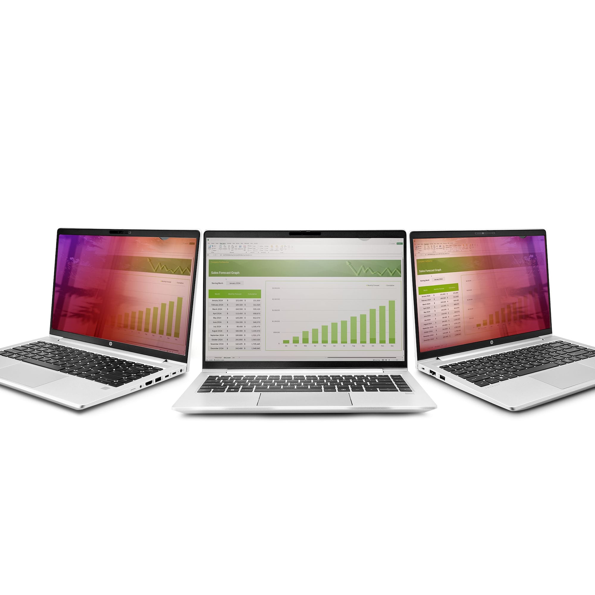 15.6-inch 16:9 Gold Laptop Privacy Screen, Reversible Filter w/Enhanced Privacy, Computer Security Filter, Removable Screen Protector/Shield, +/- 30 Deg.