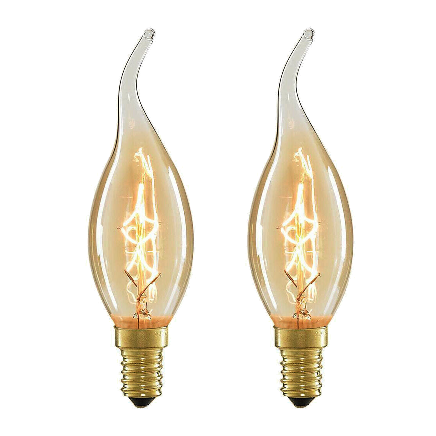 C35 E14 60W Vintage Bulb Pack 1 / 2 / 3 / 5 - 1637