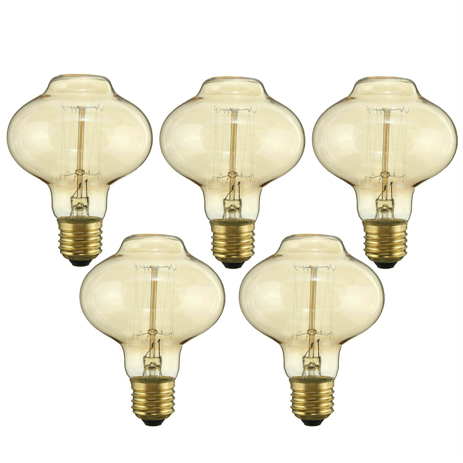 E26 MushRoom 60W Vintage Retro Industrial Filament Bulb 5 Pack ~ 1632