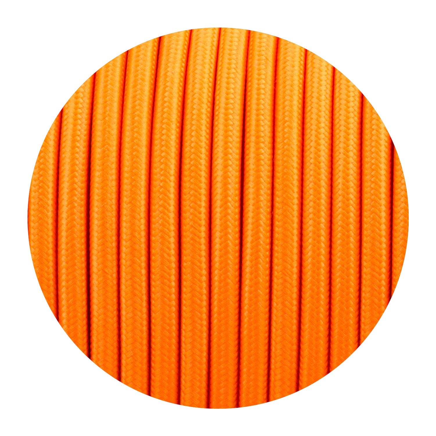 Industrial 2 Core Round Electric Fabric Cable Orange~1631