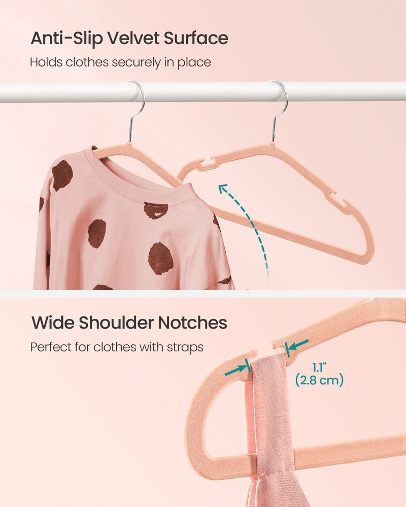 SONGMICS Kids Hangers 50 Pack