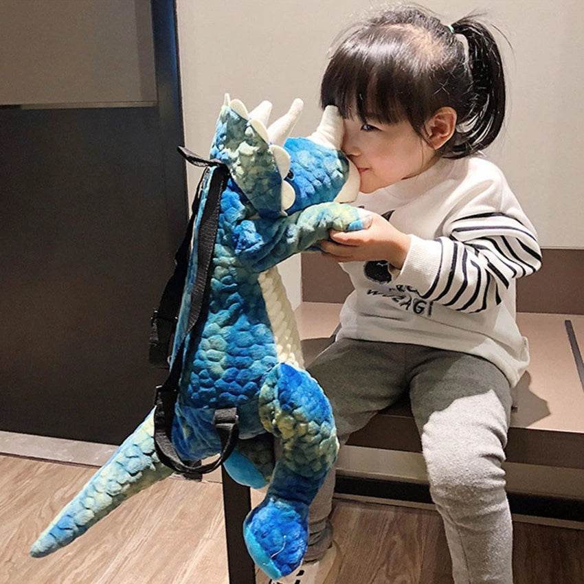 3D Dinosaur Kids Backpack – Cute Cartoon Plush Bag