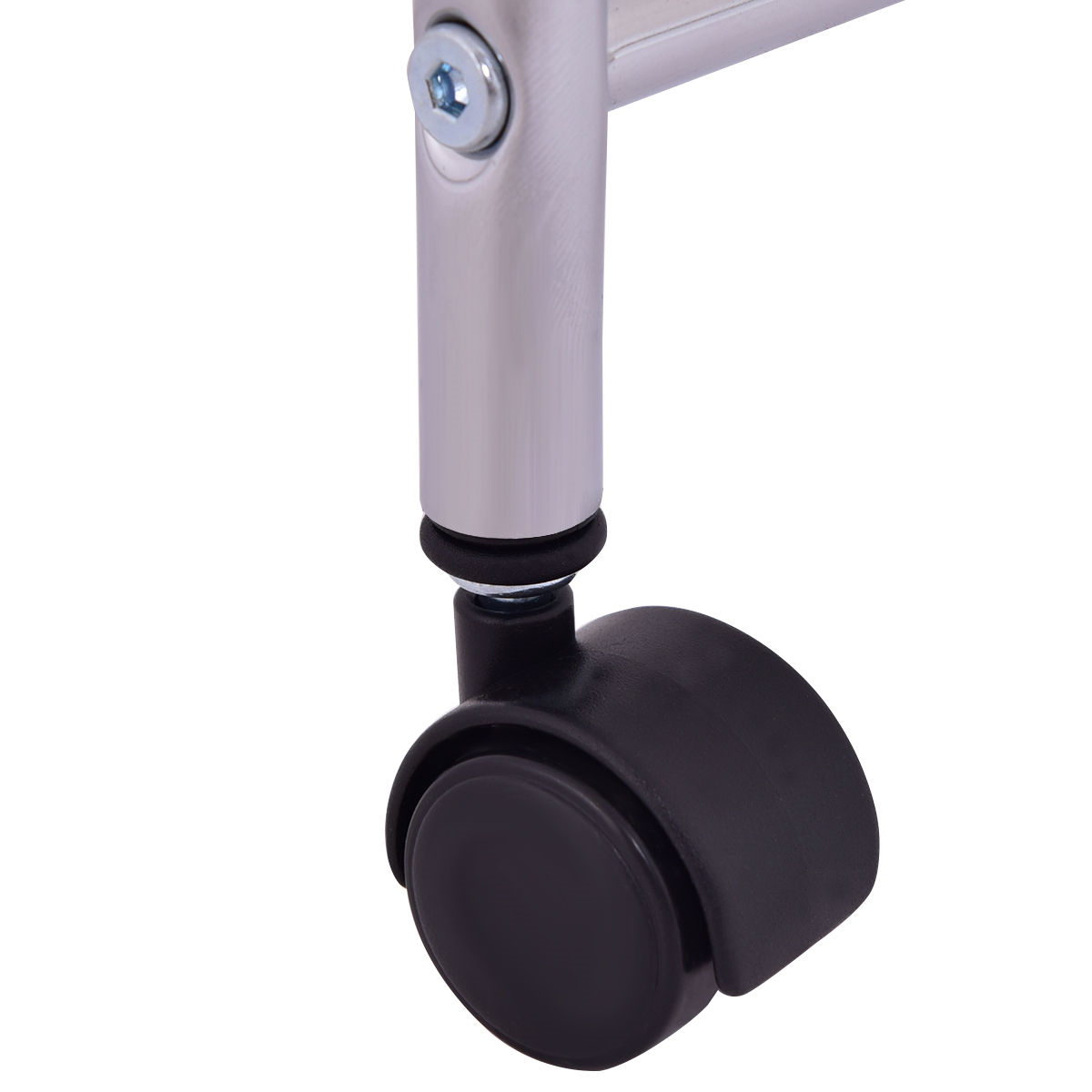 3 Drawers White Metal Rolling Storage CartÂ