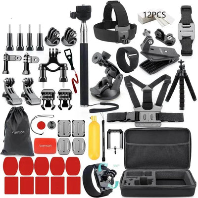 Action Camera Accessories Set – Durable PC Material, Universal Sports Camera Mounts & Attachments