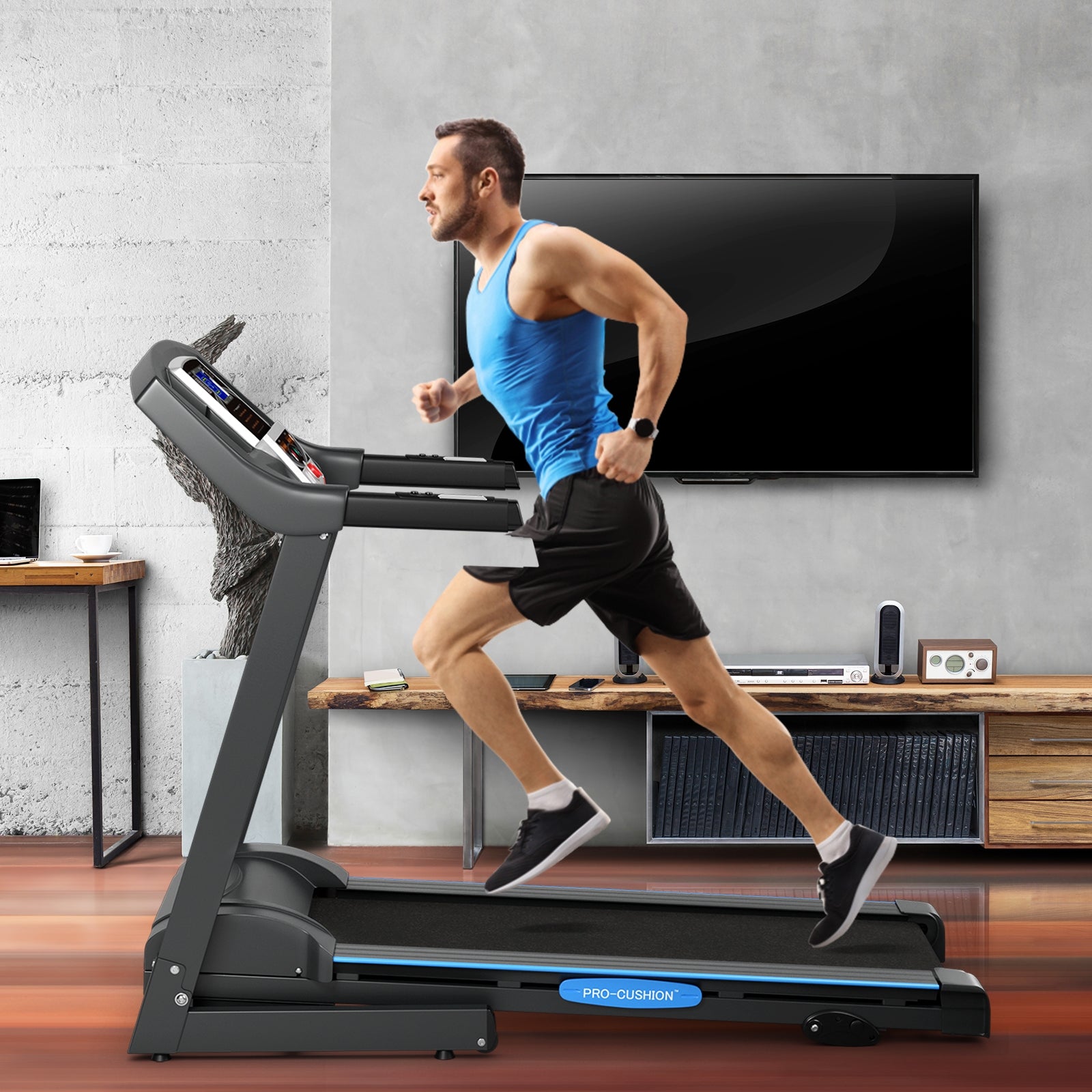 2.25 HP Folding Electric Motorized Power Treadmill Machine with LCD DisplayÂ
