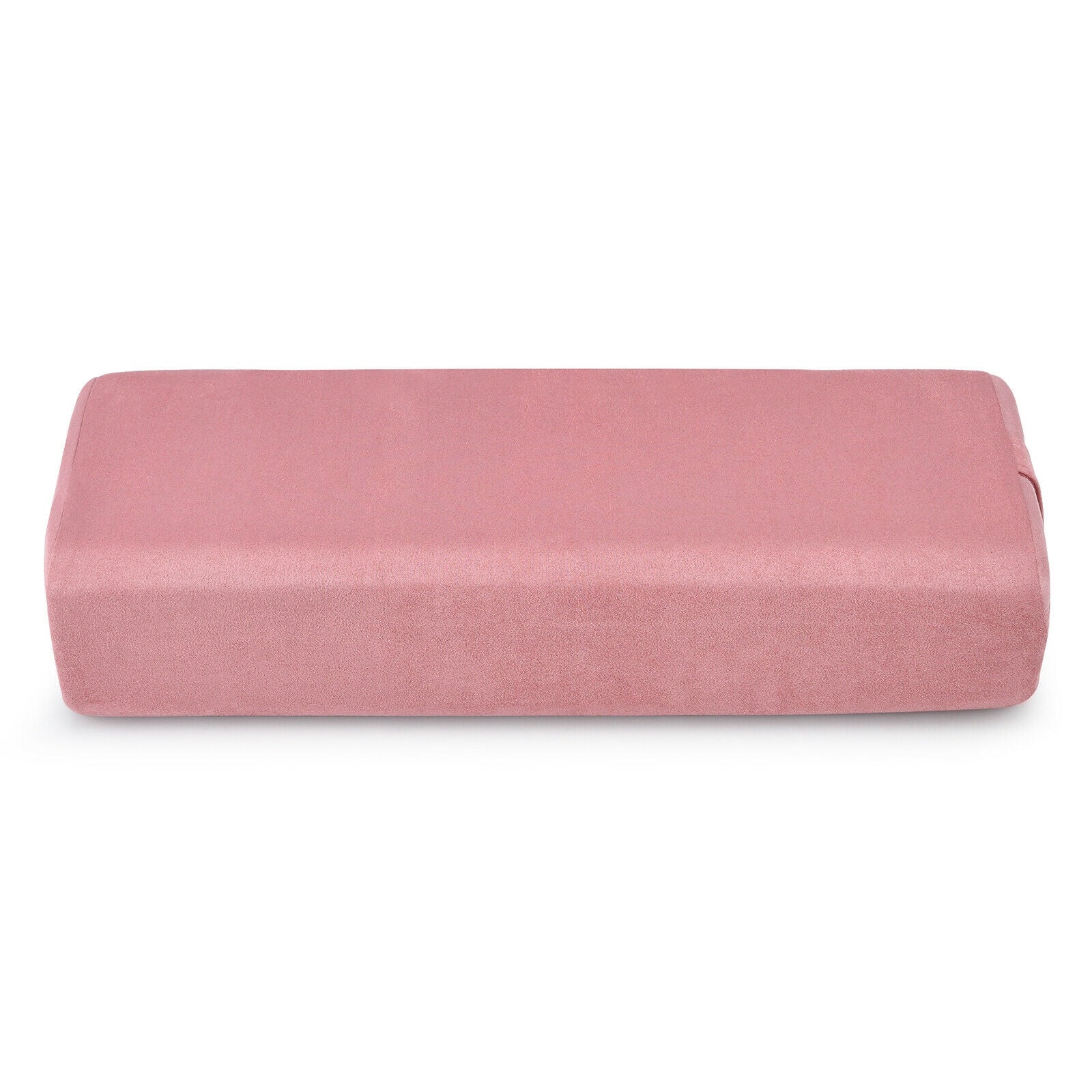 Yoga Bolster Pillow with Washable Cover and Carry Handle-Pink