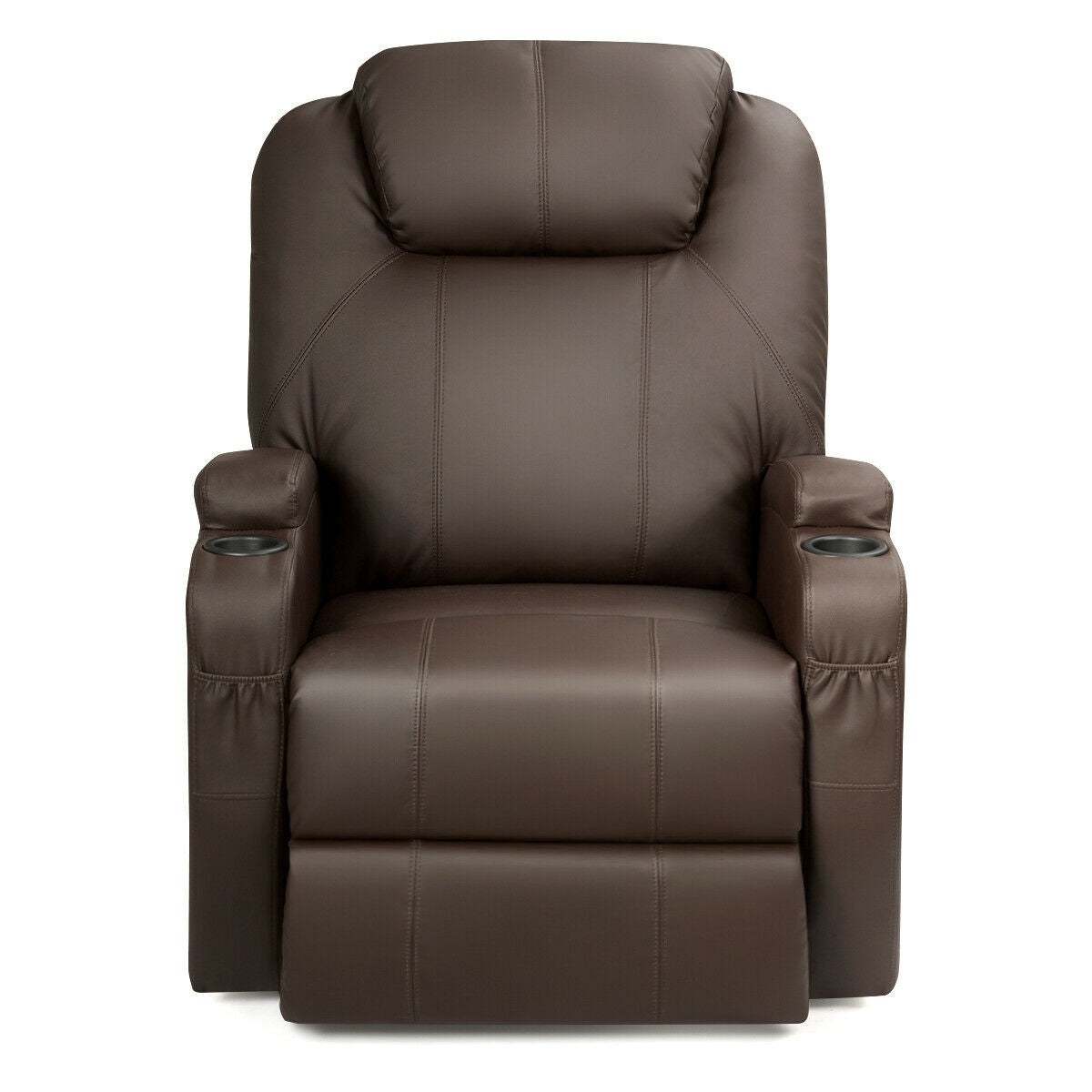 Heated Vibration Massage Power Lift Chair with Remote-Brown