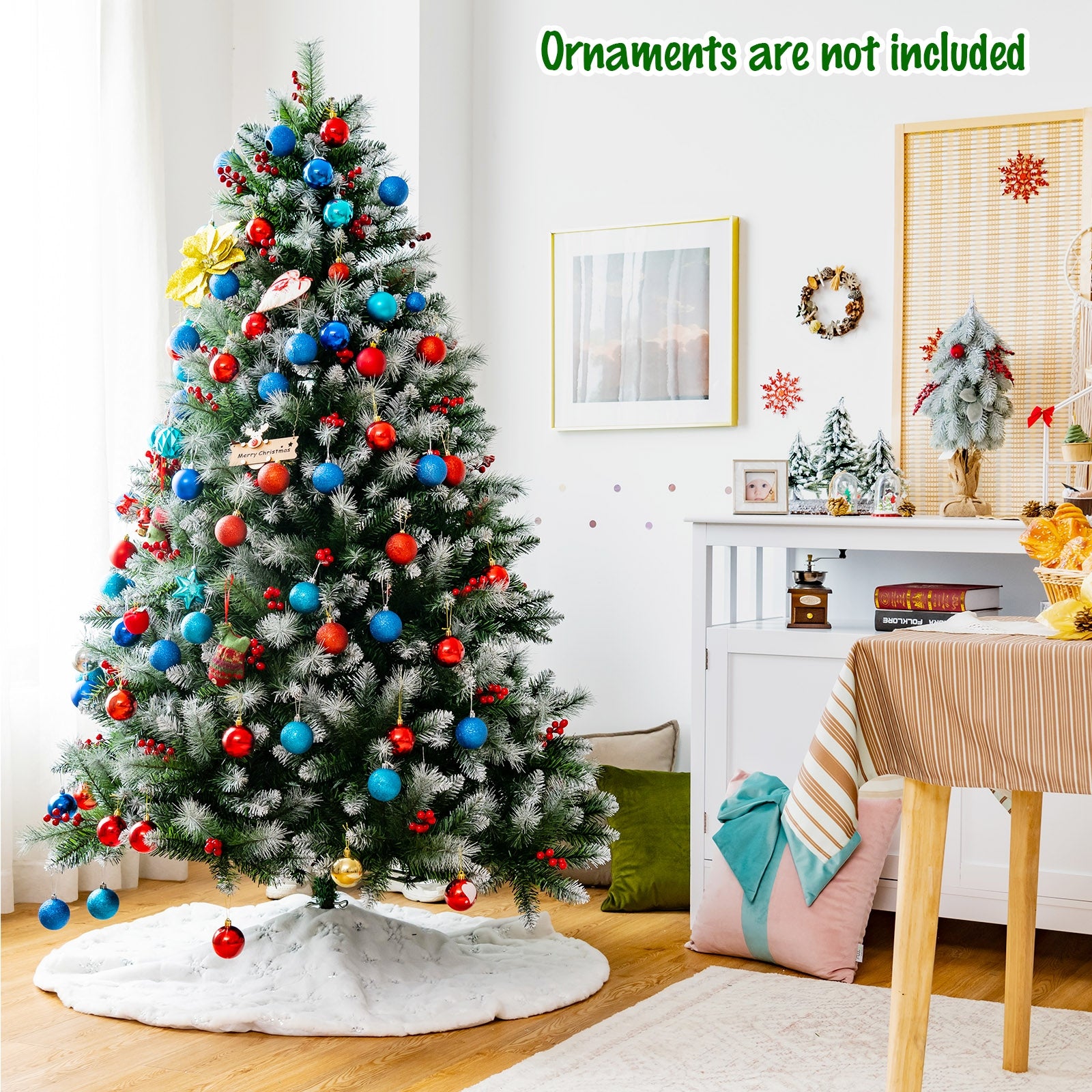 Artificial PVC Christmas Tree with Branch Tips and Metal Stand-6 ftÂ