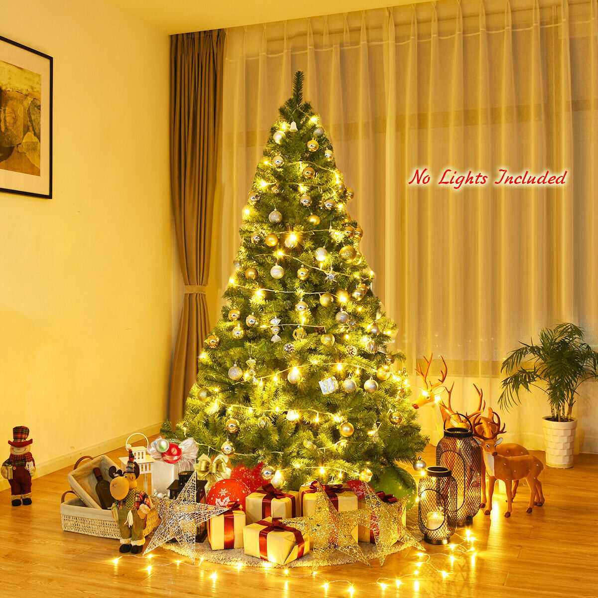 Premium Artificial Hinged PVC Christmas Tree with Metal Stand-6 ftÂ