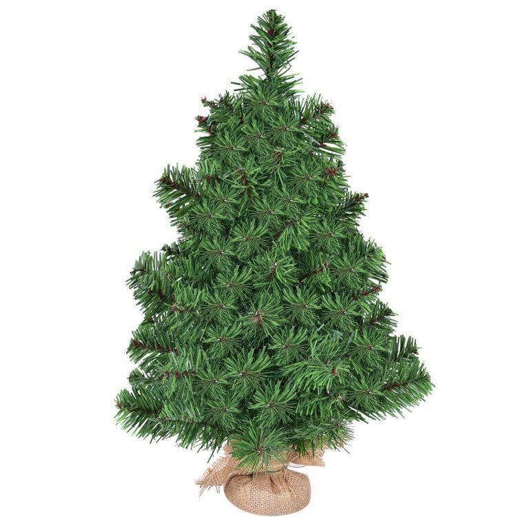 3 Feet Tabletop Unlit Christmas Tree in Burlap Base