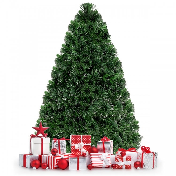 3 Feet Artificial Pre-Lit Fiber Optic PVC Christmas Tree
